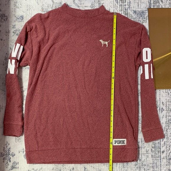 PINK Victoria's Secret Pink Mock Neck Pullover Sweater M - Picture 3 of 6